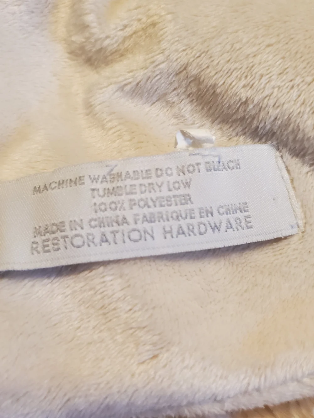 Restoration Hardware Soft Luxe Faux Fur Throw Blanket Reversible w/Piping 41x61